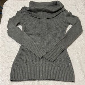 Candie's Charcoal Knit Cowl Neck Sweater
